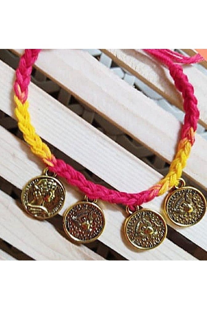 Mauli Rakhi with Mini Coins, Pack of 1