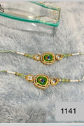 Mor Pankh Bhai Rakhi with AD Stone, in a Box, Pack of 1, Size 41