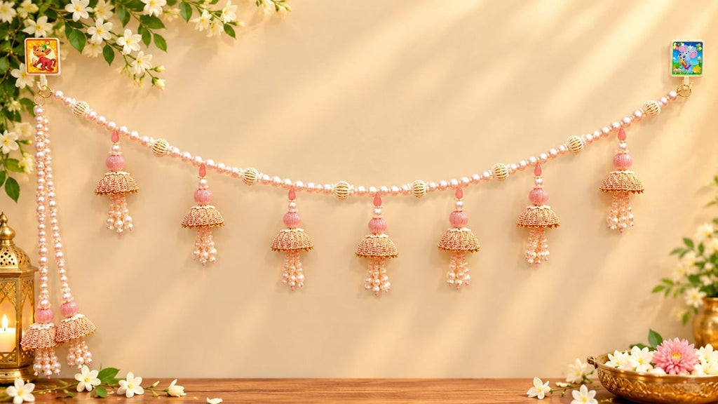 Door / wall Hanging Toran / Bandarwal for Diwali Decor with Jhumka Tassels