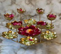 Urli Deepaali Decorative Gold Lotus Candle Holder