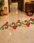 Cutwork Rangoli Mat Floral Design, Pack of 1
