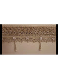 Silver Beaded Door Toran with Mirror and Pearl Work, 40 Inches, Diwali Decor