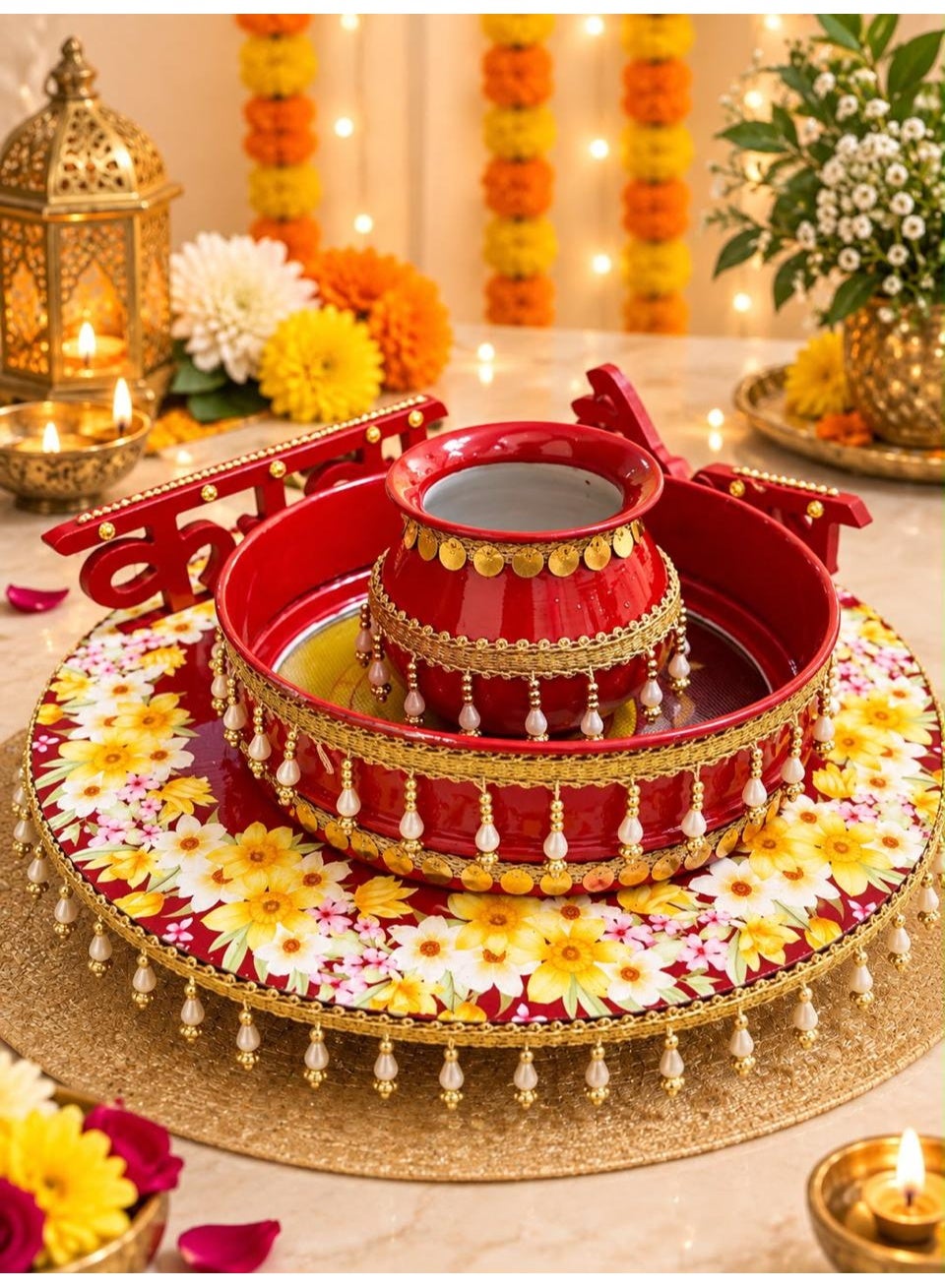 Karwa Chauth Pooja Thali Set, 1 Piece