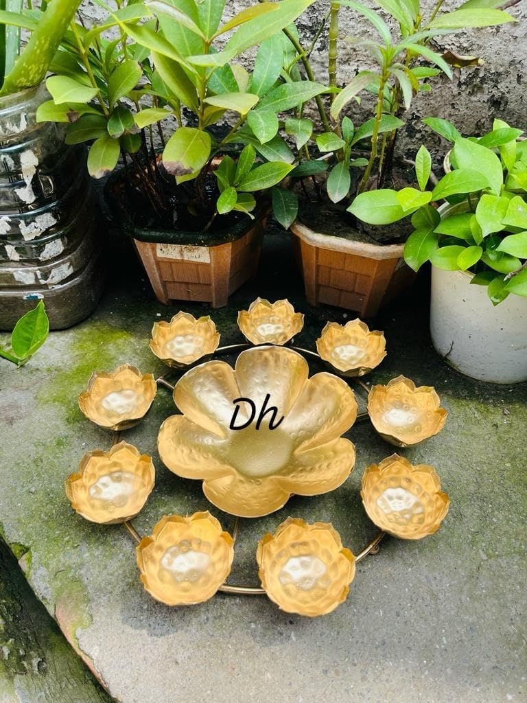 Lotus Urli Diwali Decoration Set Gold