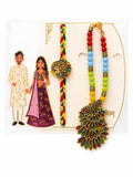 Bhai Bhabhi Rakhi Pair Bracelet with Lumba for Rakshabandhan