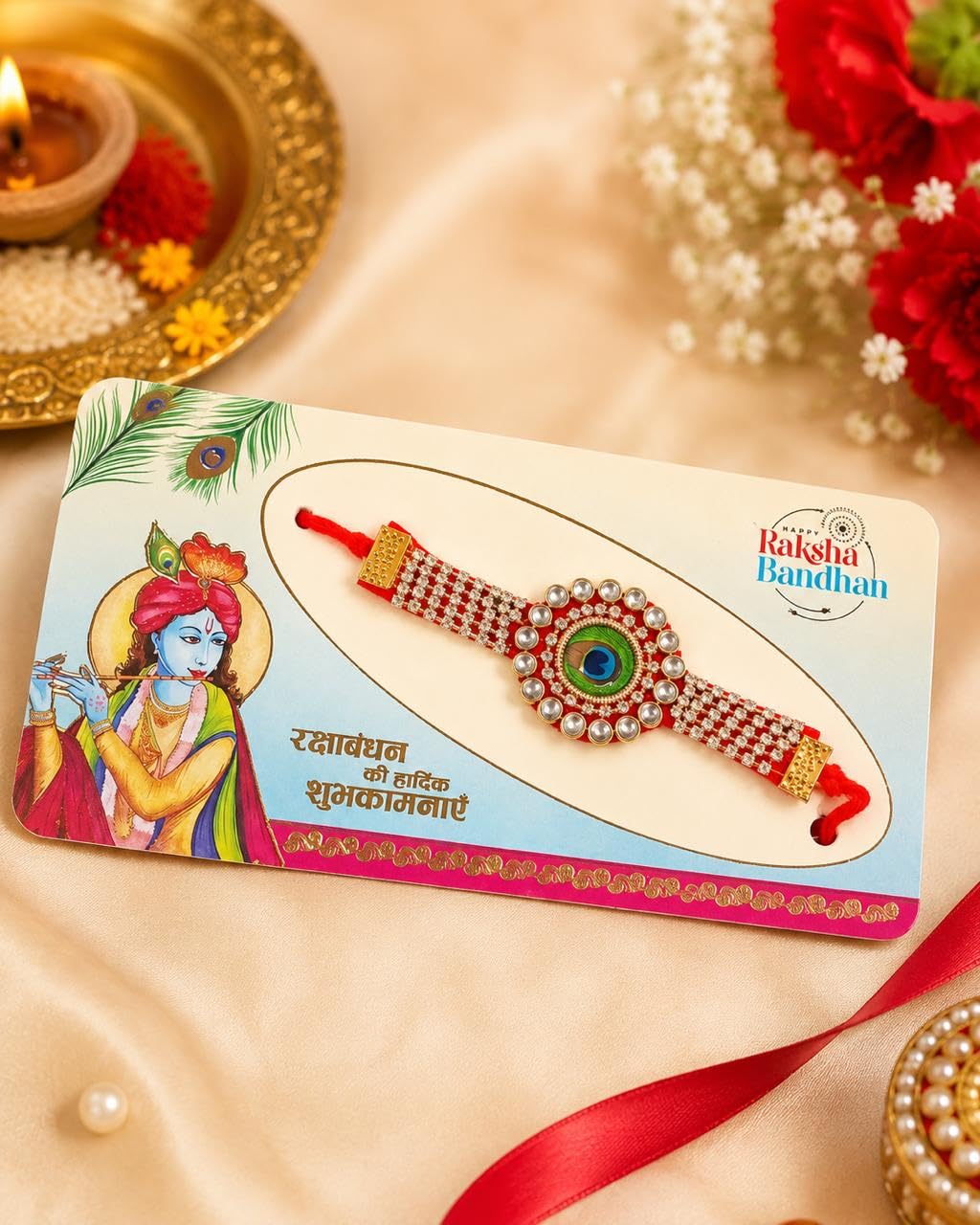 Raksha Bandhan Peacock Feather Bhai Rakhi