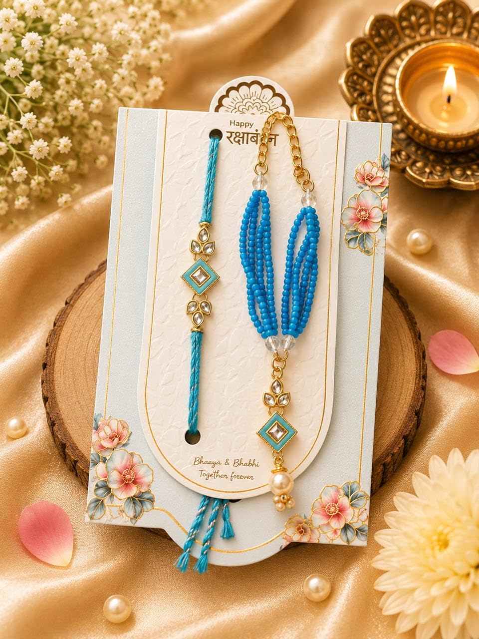 Rakhi Bhai Bhabhi Pair Bracelet Lumba Rakshabandhan Set