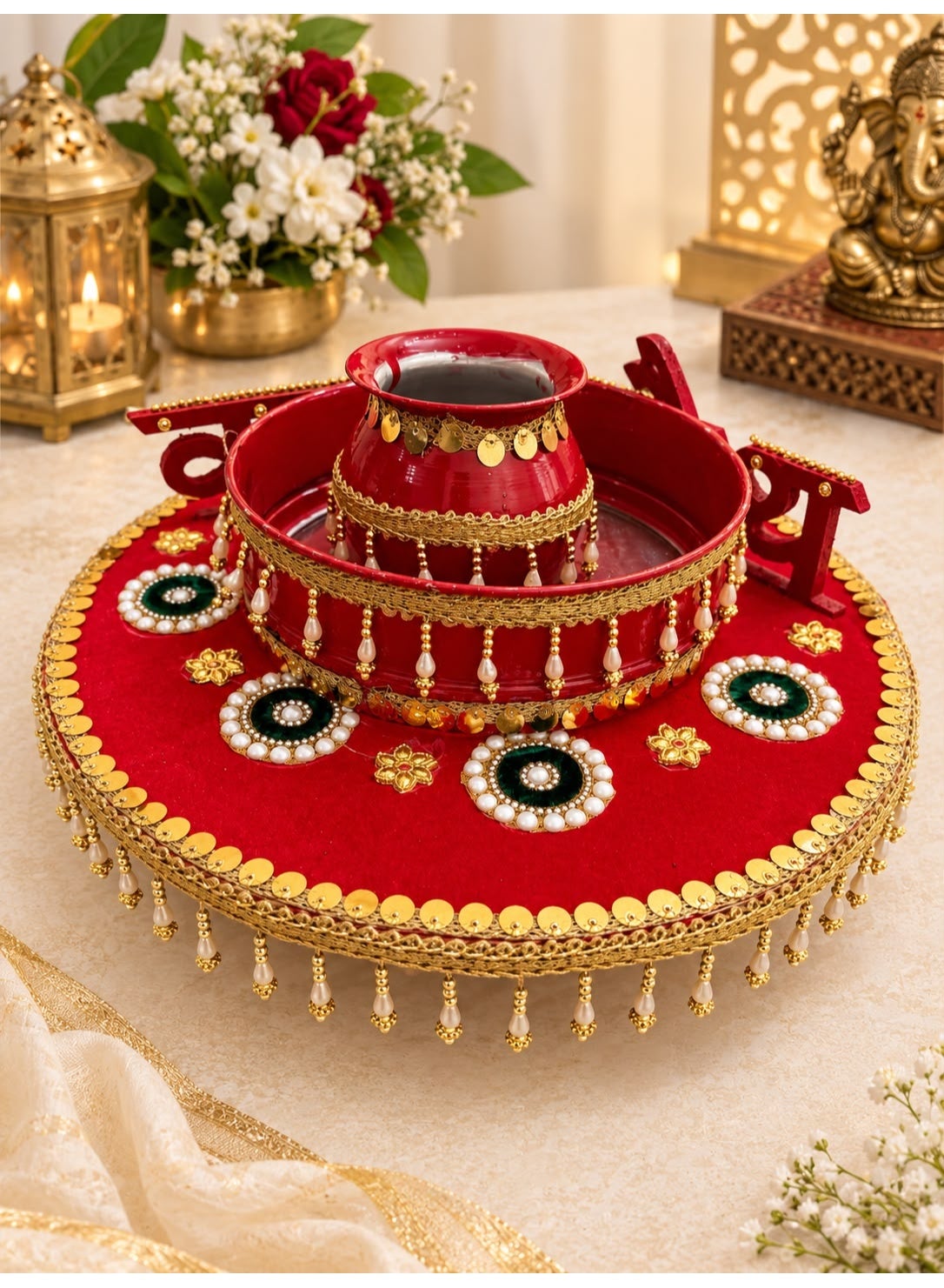 Karwa Chauth Pooja Thali Set, 1 Piece
