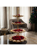 4-Tier Brass Tealight Candle Stand with Flower Urli