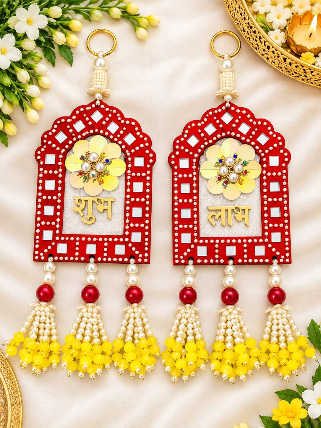 Shubh Labh Diwali Decor Hanging with Tassels