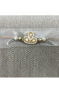 Single Pearl Rakhi, Golden, Pack of 1