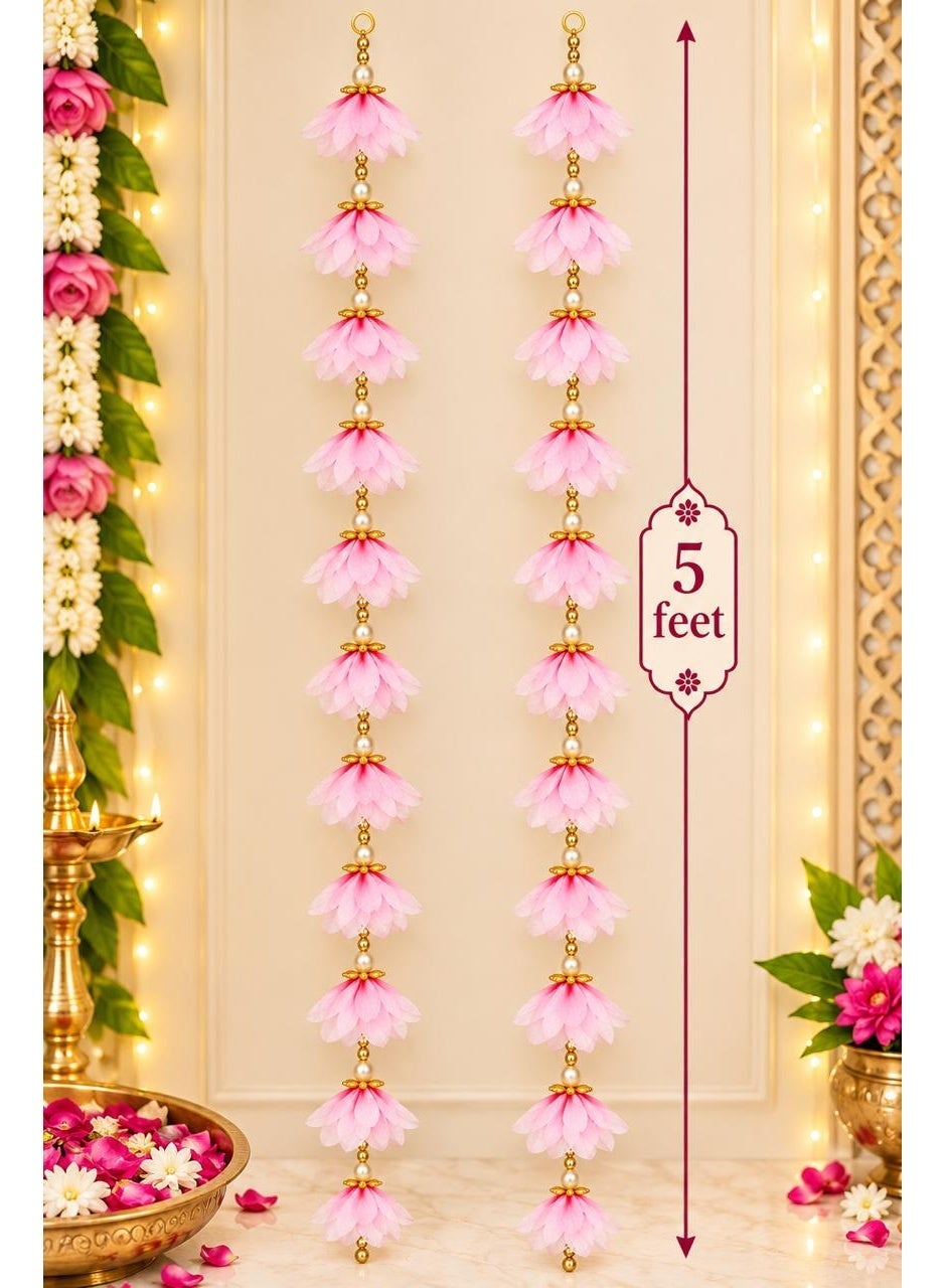 Floral Door Hangings, 5 Feet, Pack of 4, Diwali Decor