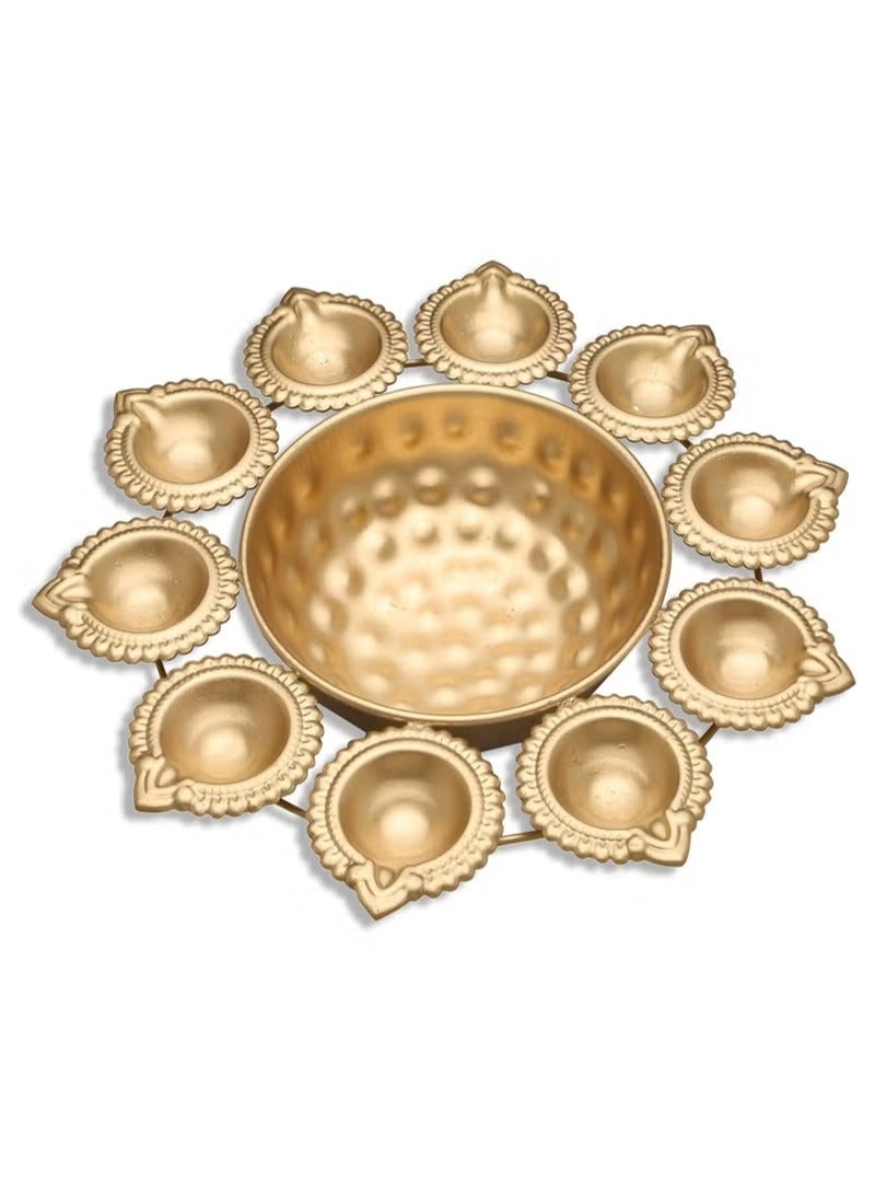Round Urli Bowl, 10 Inches, Tealight Holder, in Box, Diwali Decor