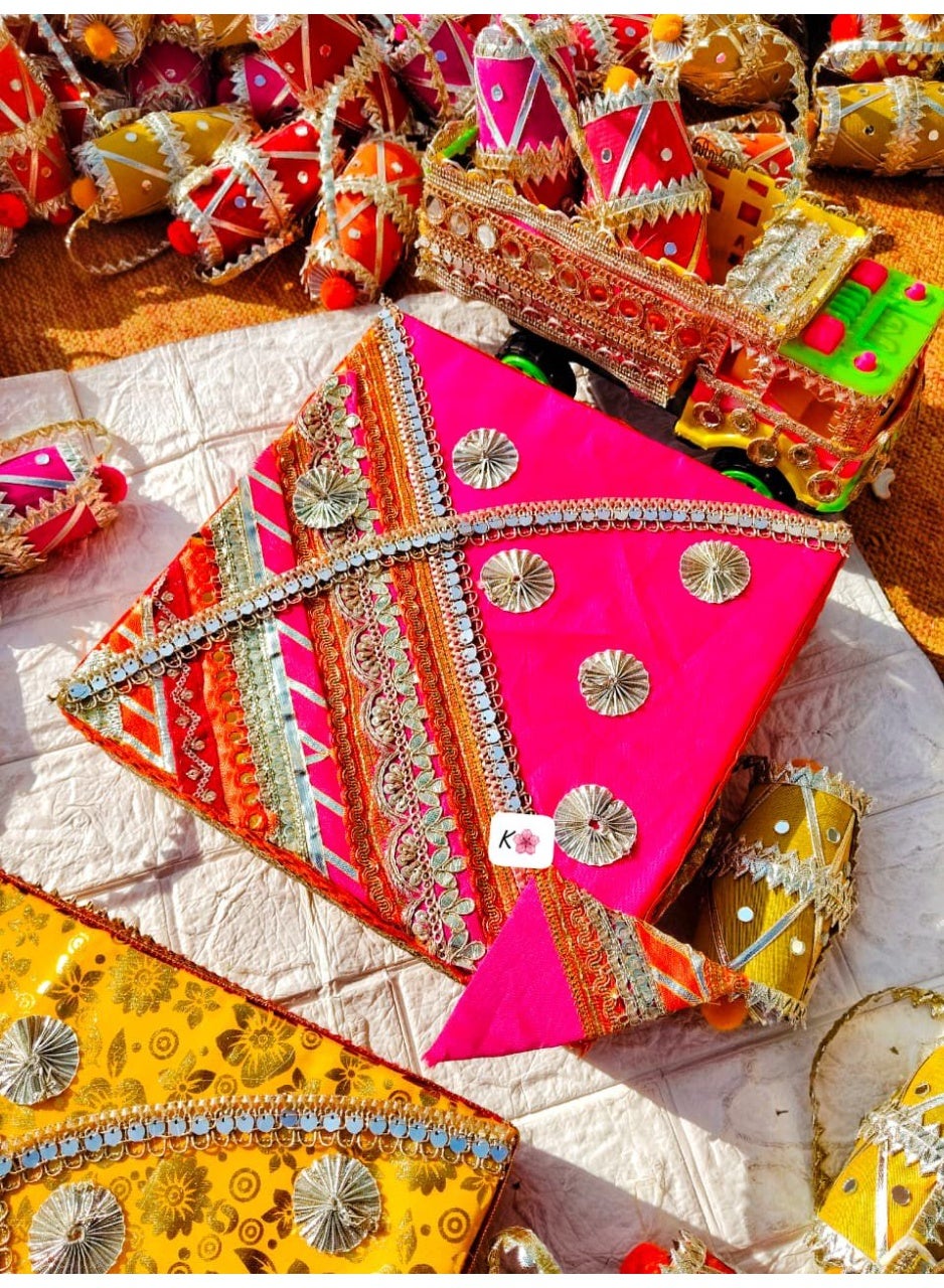 Kite-Shaped MDF Gift Box for Lohri, Makar Sankranti and Pongal, 10 x 10 x 3