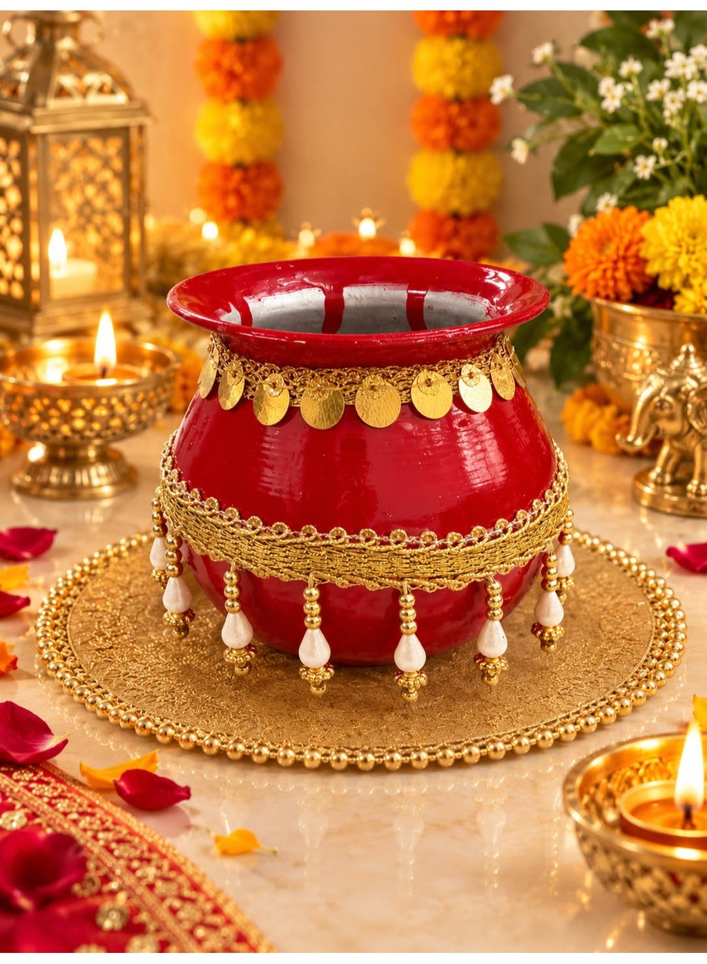 Karwa Chauth Pooja Thali Set, 1 Piece