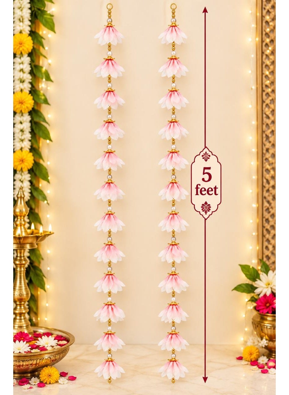 Floral Door Hangings, 5 Feet, Pack of 4, Diwali Decor